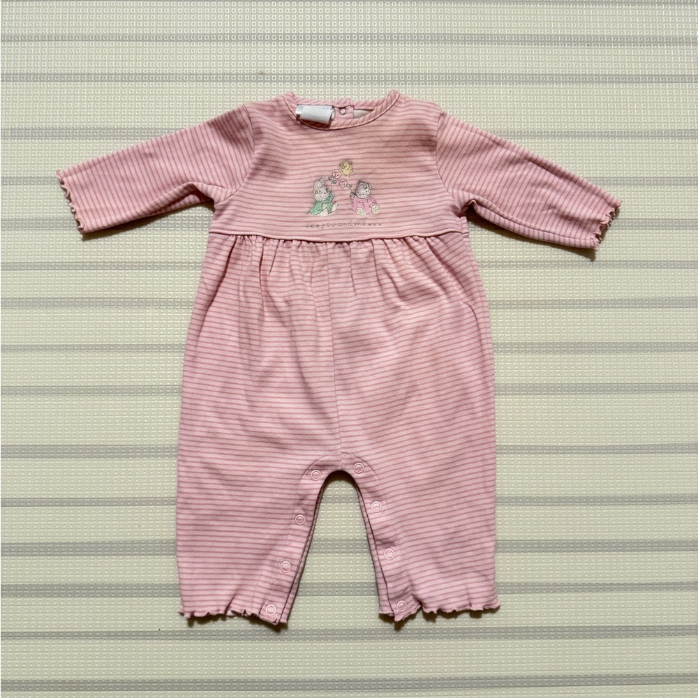 Vintage Embroidered Carters baby one piece sleeper 6-9mo